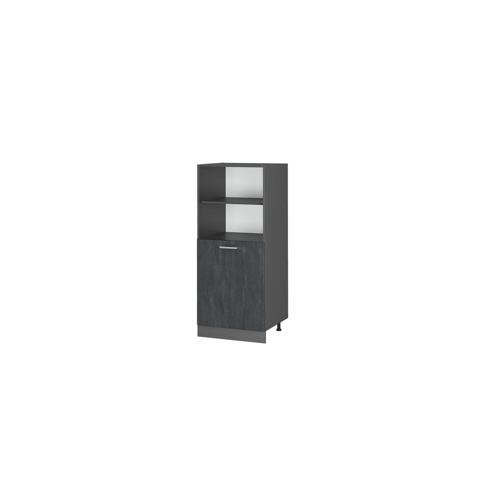 Vicco Vorratsschrank R-Line Schwarz Beton Anthrazit 60 cm kleine Tür