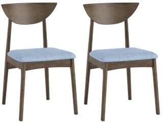 Costway Wooden Dining Chair Set of 2 with Rubber Wood Leg-Brown