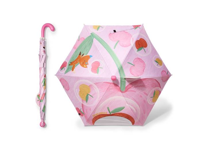 Beneunder RP160 parapluie anti-UV pour enfants à manche droit avec revêtement noir, rose