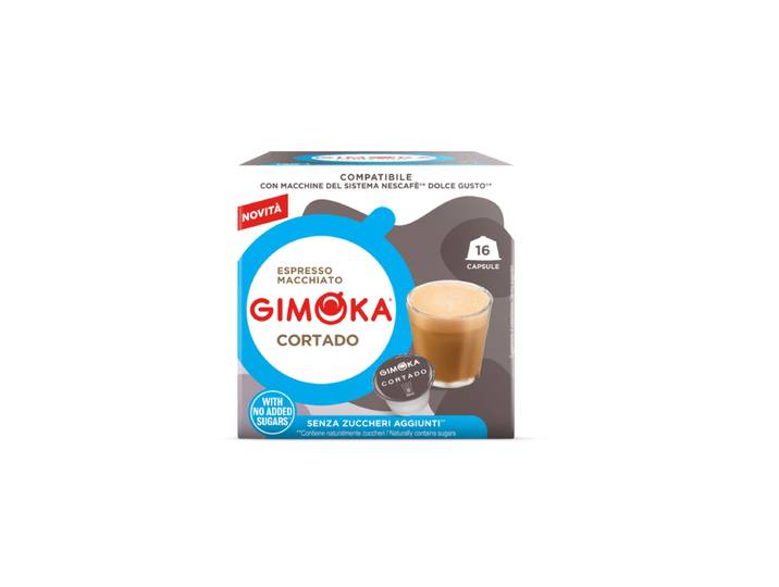 GIMOKA Dolce Gusto Compatible Capsules Cortado SENZA ZUCCHERI AGGIUNTI 16 capsules 96 g