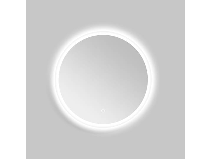 LED-Lichtspiegel WELLTIME Aura , silber (siber matt), T:1,9cm Ø:50cm, Aluminium, glasspiegel, Spiegel, LED-Lichtspiegel, mit Lichtfarbenwechsler und Dimmschalter, in verschiedenen Größen