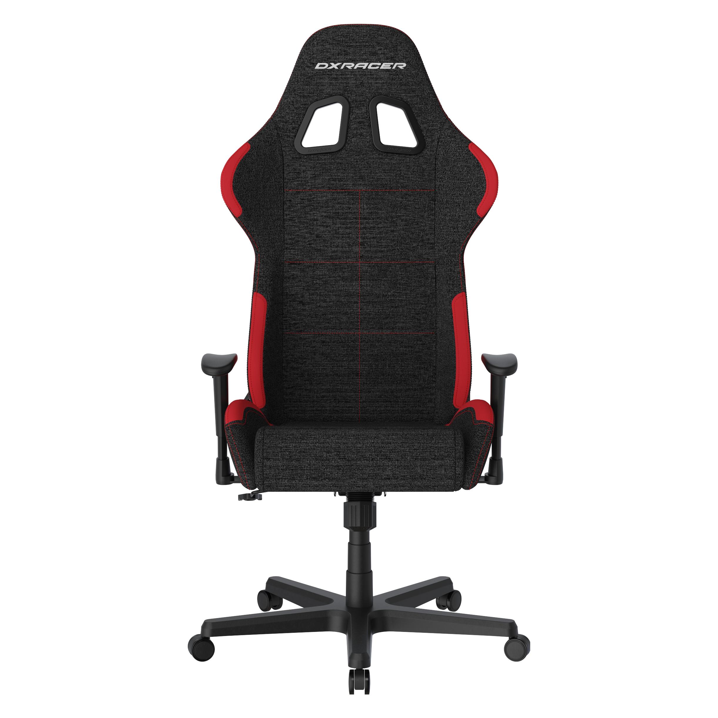 DXRacer Formula Gaming Chair Regular L, Wasserabweisender Stoffbezeug, schwarz-rot (GC-LFD01FBCFBB-NR)