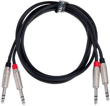 the sssnake Dual Patch Cable 1.8m Schwarz