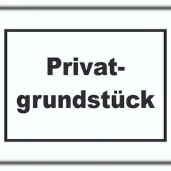 HB-Druck Privatgrundstück Schild schwarz-weiß A3 (297x420mm)