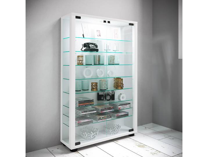 Buffet Lumo Mini 59 x 90 x 18cm Sans éclairage Blanc/Blanc