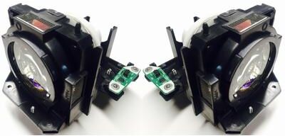 Jaspertronics™ Original ET-LAD70W Lamp & Housing Twinpack for Panasonic Projectors - 1 Year Warranty