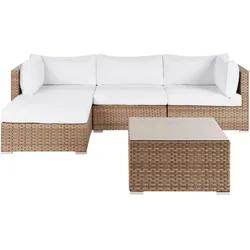 LOUNGE-SET 4-Sitzer Naturfarben Sano