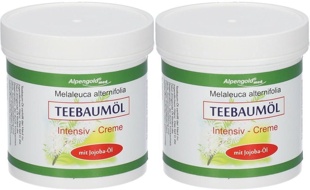 Alpengold Teebaum Intensiv Creme mit Jojobaöl 2x 2x250 ml