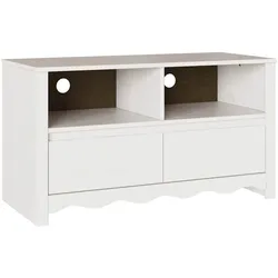 Helloshop26 - Moderner minimalistischer rechteckiger TV-Ständer mit Stauraum 99 x 43 x 55 cm aus Kiefernholz 02_0058625