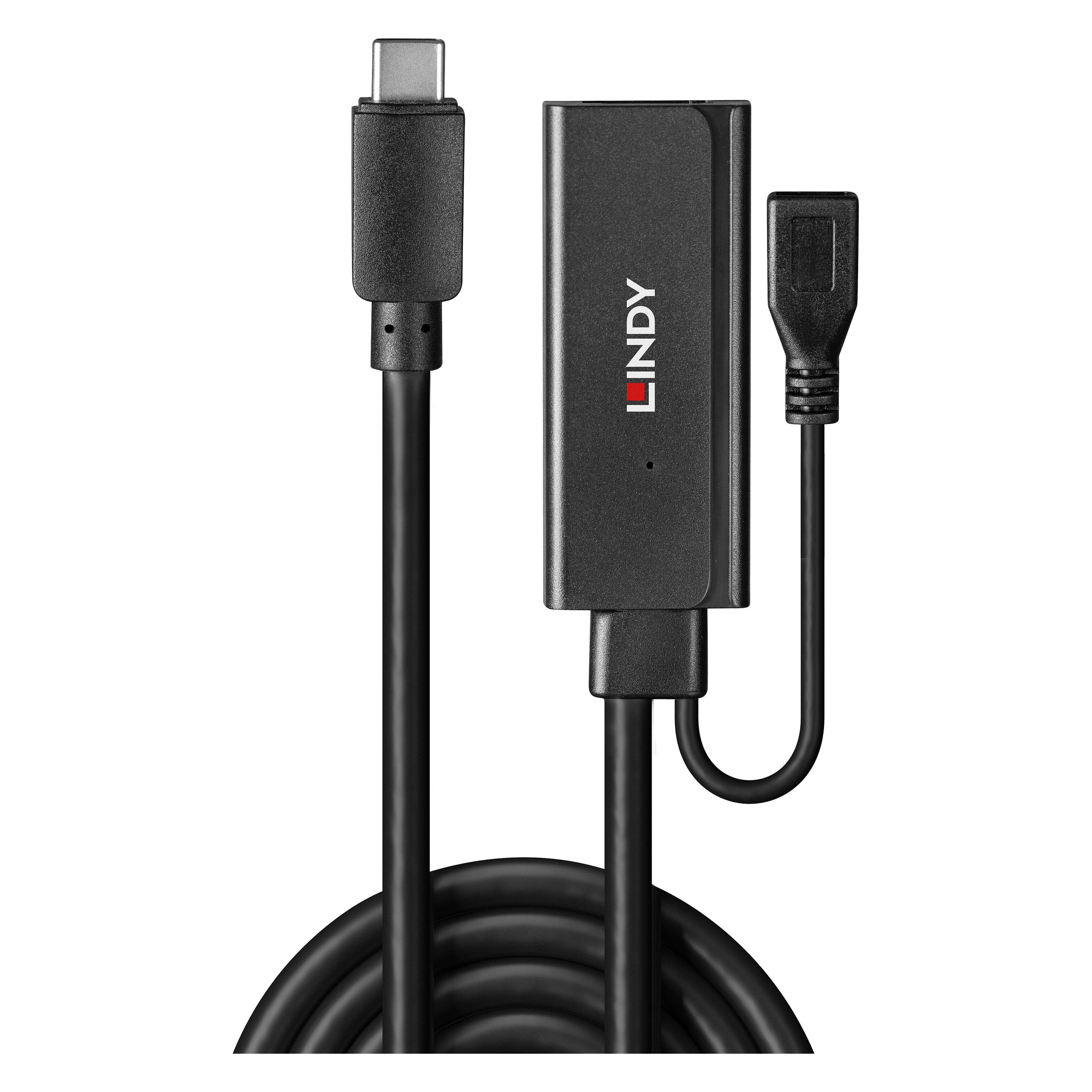 Lindy USB 3.2 Gen 1 C/A Aktivverlängerung (5 m, USB 3.2 Gen 1) (43344)
