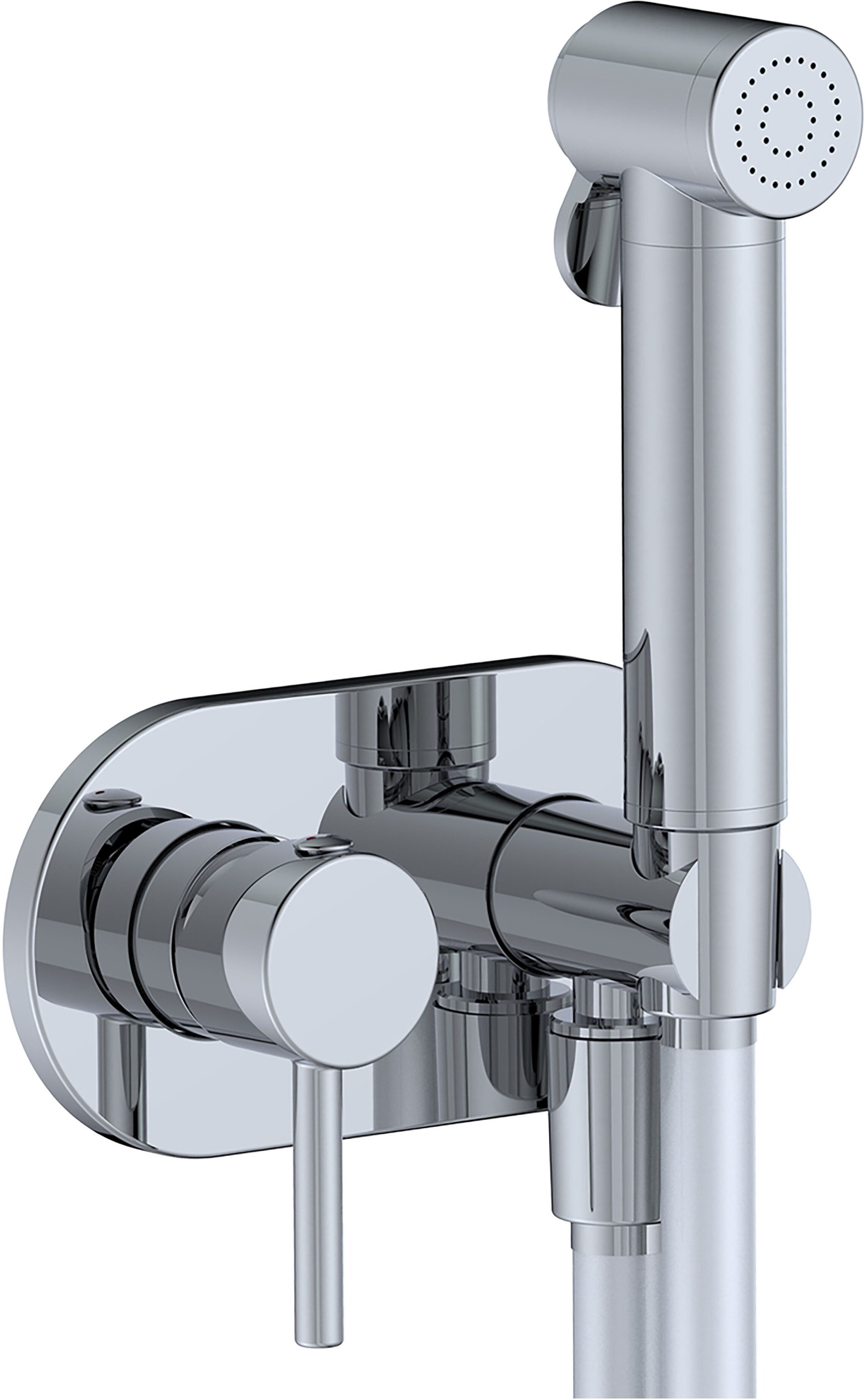 Tecom KIT SHUT-OFF  ROUND CROMO CON MISCELATORE CARTUCCIA ø 25 mm