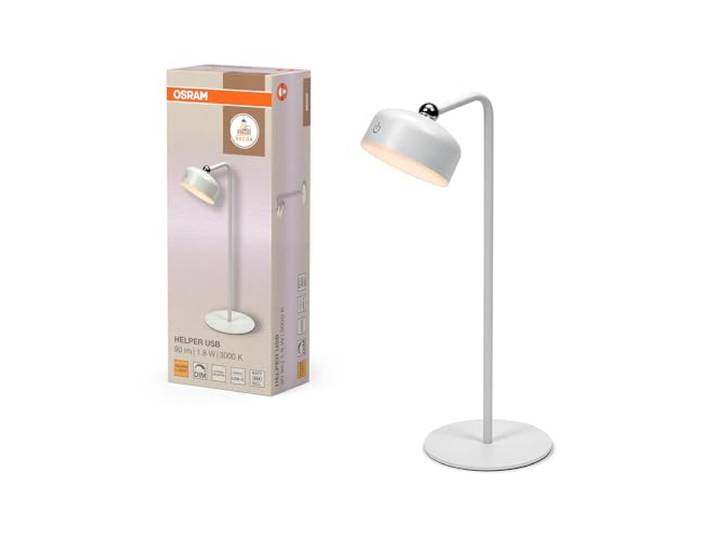 Osram Luminaire LED blanc\, 3000 K\, 100 lm\, dimmable\, fonction tactile\, USB 250 mAh\, batterie rechargeable\, IP20\, pour table\, mur ou veilleuse