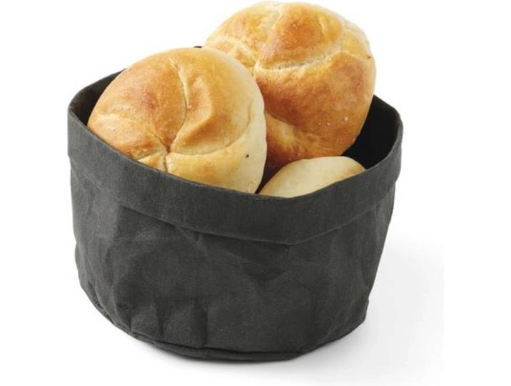 HENDI Papieren broodzakken – voedselveilig kraftpapier – zwart – 170x170x150 mm