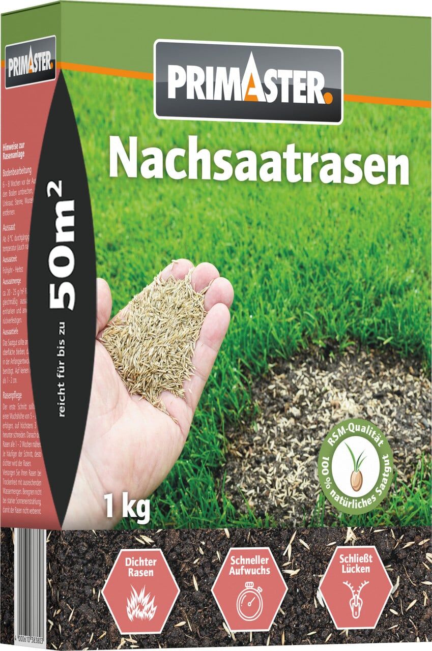 Primaster Nachsaatrasen 1 kg für ca. 50 m²