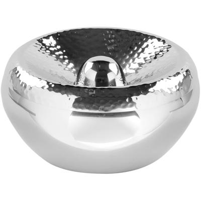 Aschenbecher FINK "APOLLO", silber (silberfarben), H:6,2cm Ø:13cm, Edelstahl, Mülleimer, Aschenbecher, aus Edelstahl, outdoorgeeignet