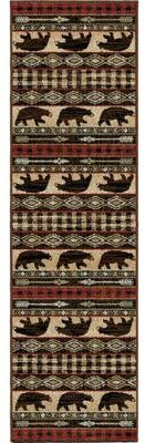 Mayberry Rug American Destination Bear Plaid Rug