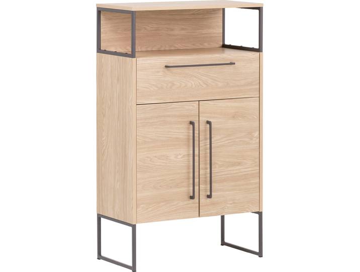 Midischrank SCHILDMEYER Limone, Midischrank, Made in Germany, B: 65 cm , braun (eiche hellfarben), B:65,2cm H:112,5cm T:33,1cm, FSC-zertifizierter Holzwerkstoff, Schränke, Midischrank, Solide Verarbeitung - Dieses Produkt ist in Deutschland gefertigt