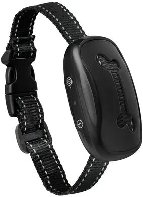 PetsAreLife USB Rechargeable Dog Training Collar, Pet Anti Barking Device, Ultrasonic Stop Barking Vibration Anti Bark Collar bone Black