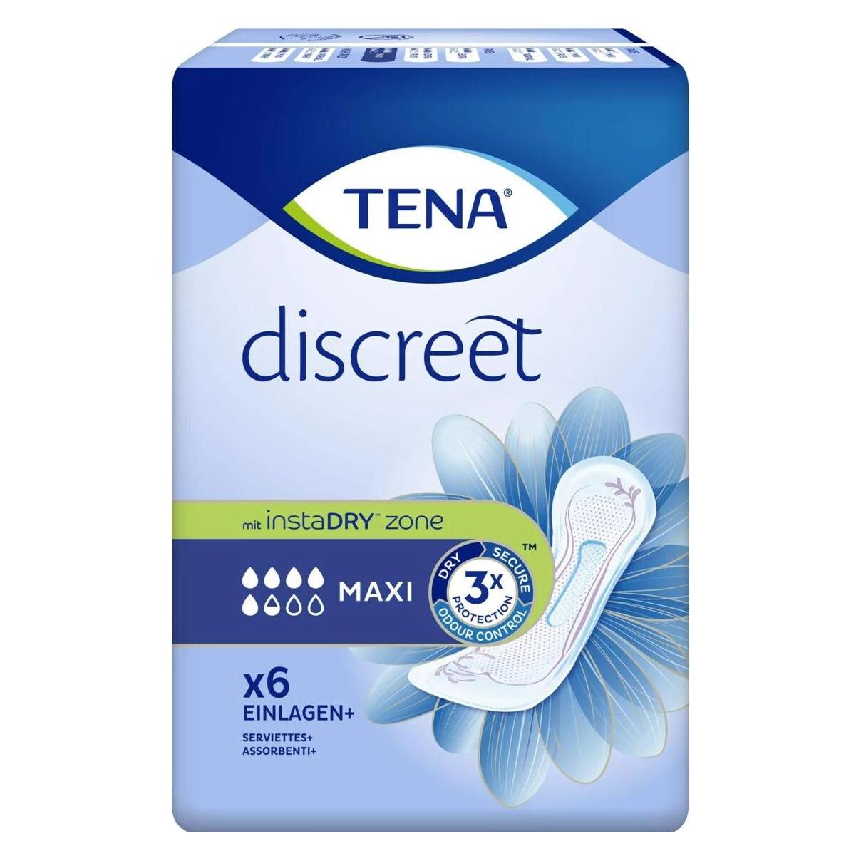 Tena Inkontinenz Einlagen Discreet Maxi 6 Stück (6x, Normal) (760976)