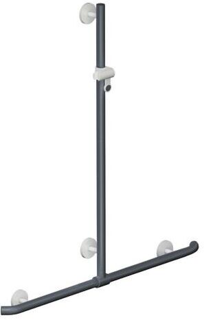 Hewi System 800 K Duschhandlauf 950.35.4S9133 Sonderlänge, rubinrot, mit verschiebbarer Brausehalterstange