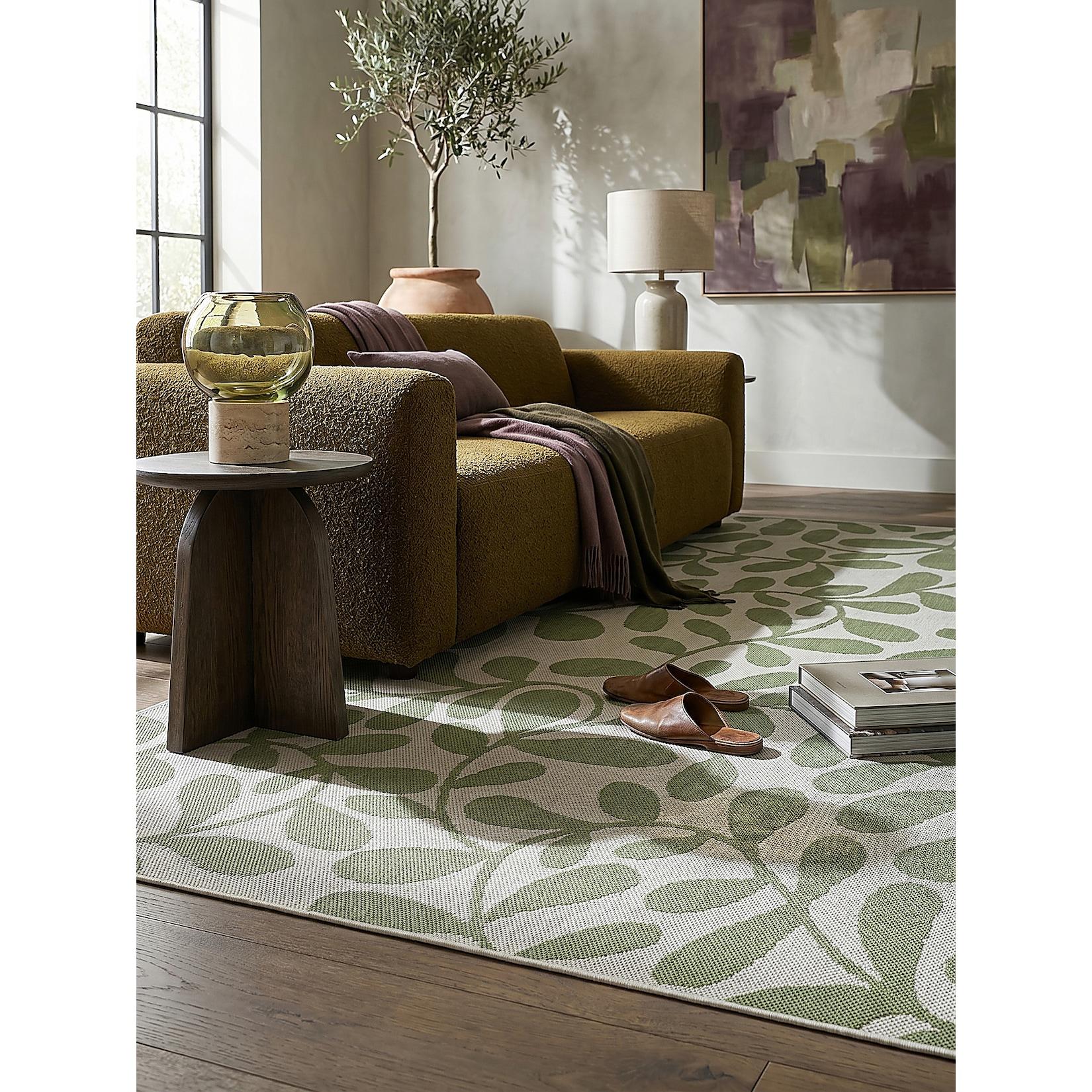 Flachgewebe-Teppich Polypropylen Grün 120x170 cm - BORNO Kadima