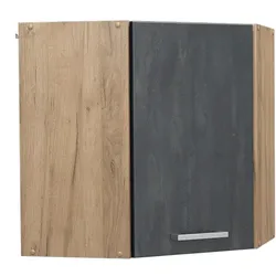 Vicco Eckhängeschrank R-Line Schwarz Beton Eiche 57 cm