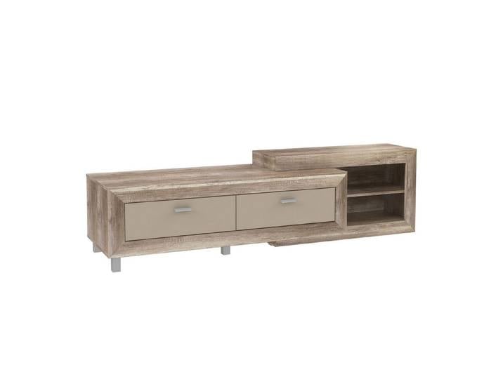 Newroom Lowboard Eiche Antik 195 cm, TV Lowboard Eiche Antik Modern TV Schrank Fernsehtisch Wohnzimmer