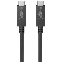 USB 3.2 Gen 2 Kabel, USB-C Stecker > USB-C Stecker schwarz, 1 Meter, PD, Laden mit bis zu 100 Watt