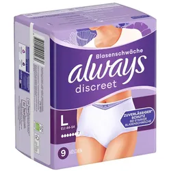 ALWAYS discreet Inkontinenz Pants plus L 9 St