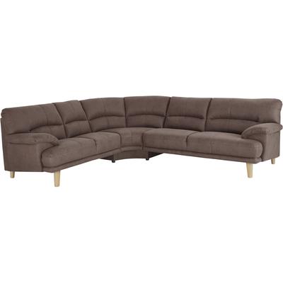 Polsterecke TRENDMANUFAKTUR "Cecilia, italienisches Designsprache, modern und komfortabel, L-Form", braun, B:280cm H:87cm T:240cm, Sofas, toller Sitzkomfort und bequeme Armlehnen