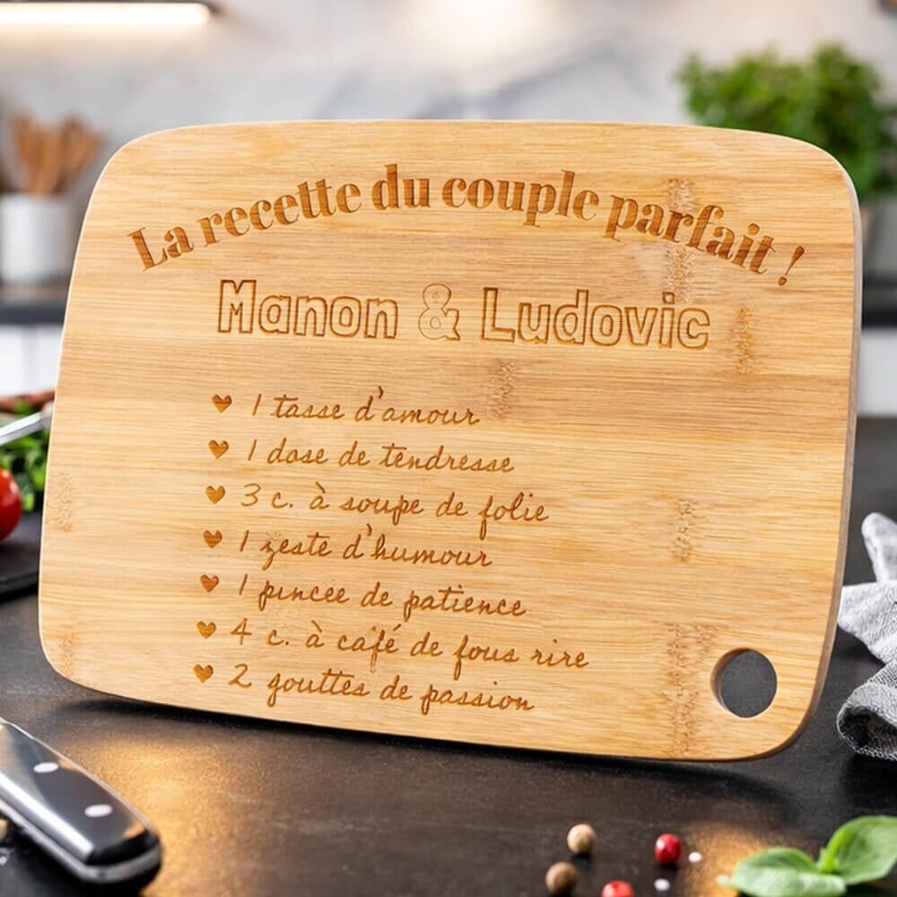 Ocadeau Planche à découper couple