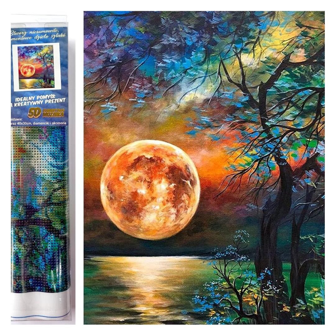 Norimpex Diamantové malování Barevný úplnÄ>k nad jezerem 30x40cm (1009412)