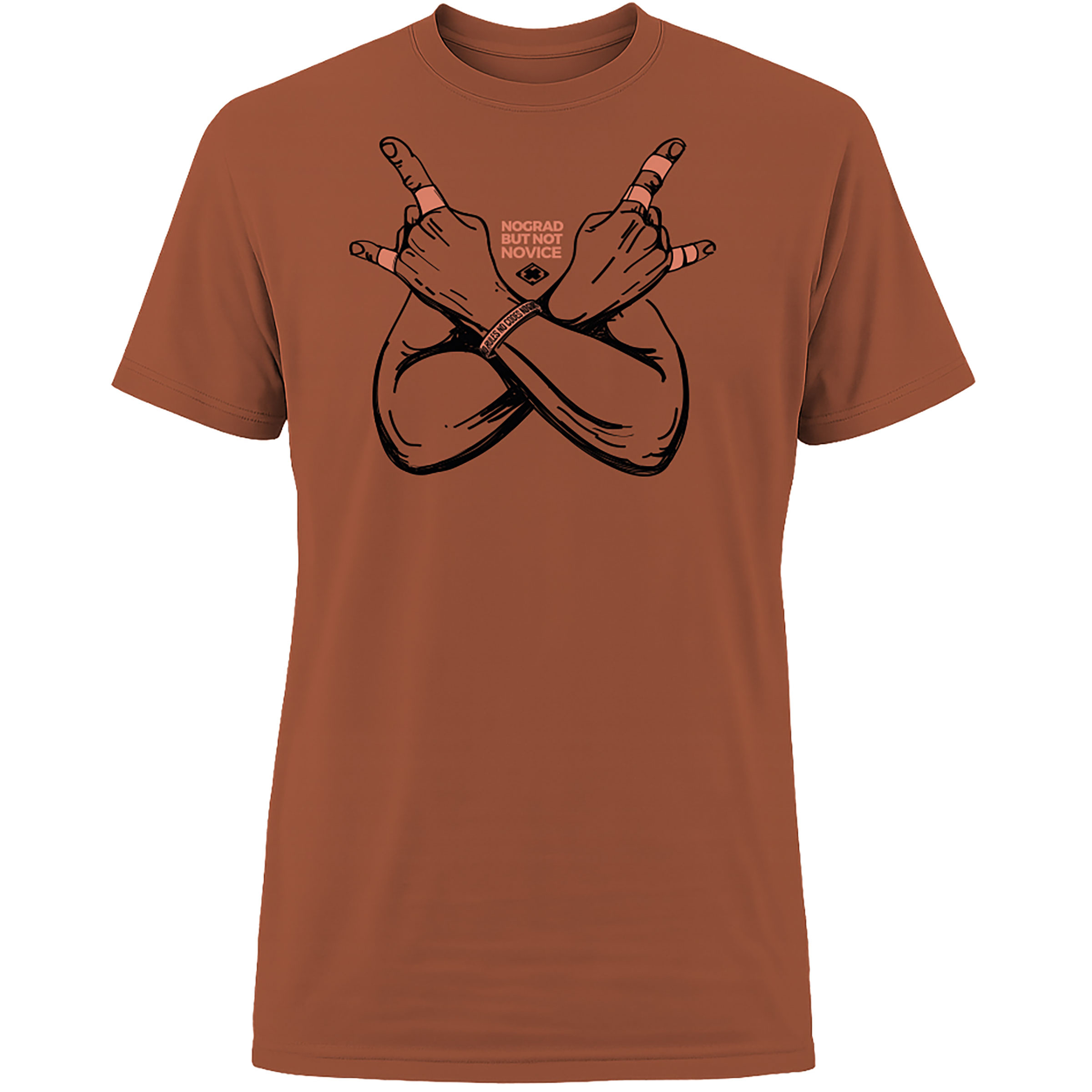 Nograd Not Novice Herren T-Shirts braun Größe L Bouldern | Lifestyle Widerstandsfähig