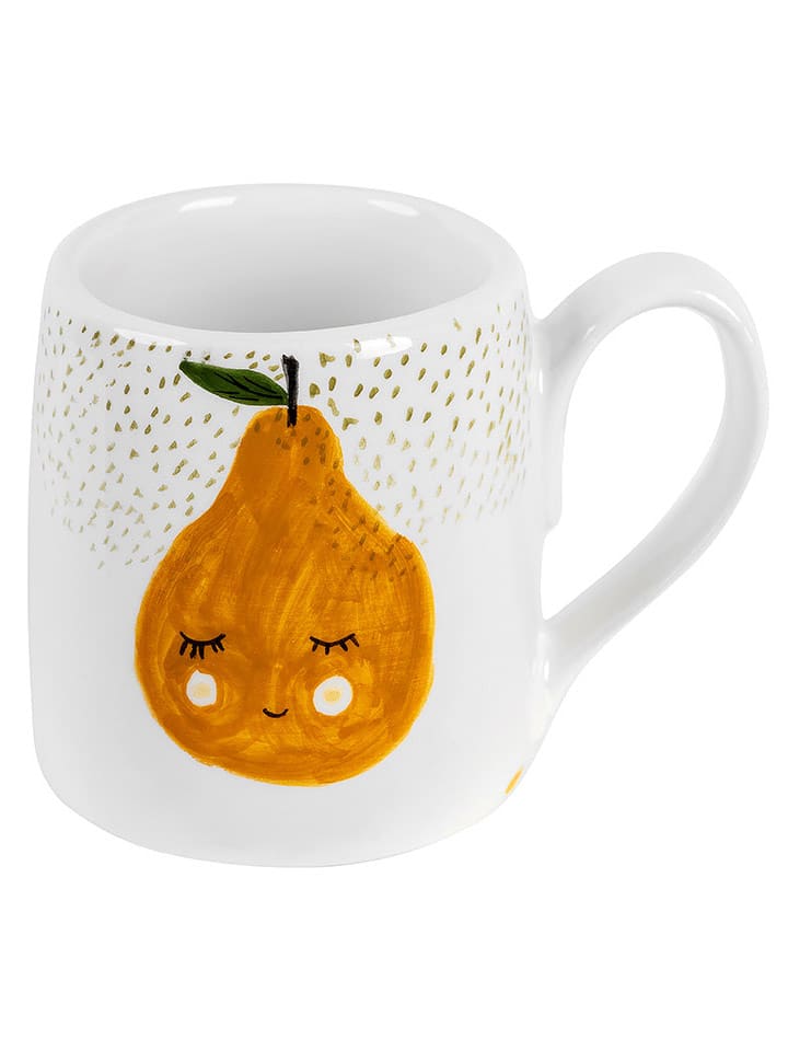 The Wild Hug Tasse "Pear" in Weiß/ Orange - (H)9 cm - onesize