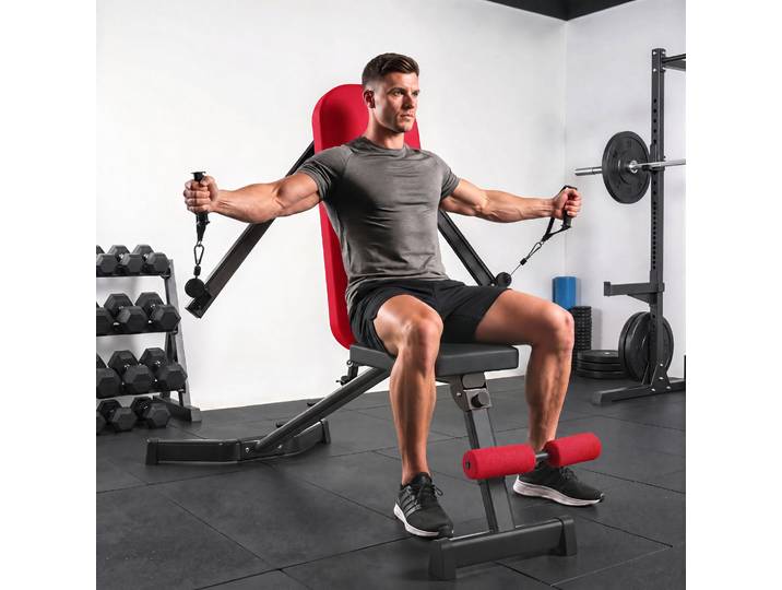 SPORTNOW Banc Musculation Pliable Dossier Réglable Extension Jambes