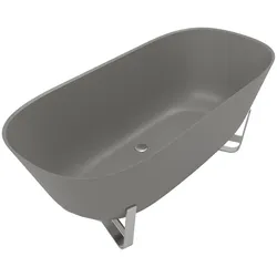 Villeroy & Boch Antheus freistehende Badewanne grau Einbaumaße 1750 x 800 Millimeter Höhe 632 Millimeter