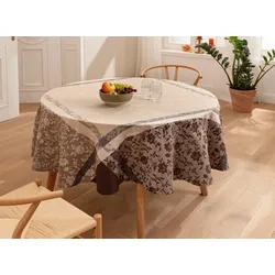 Baumwoll-Tischdecke DM180 in Jacquard beige von DW-Shop, Beige