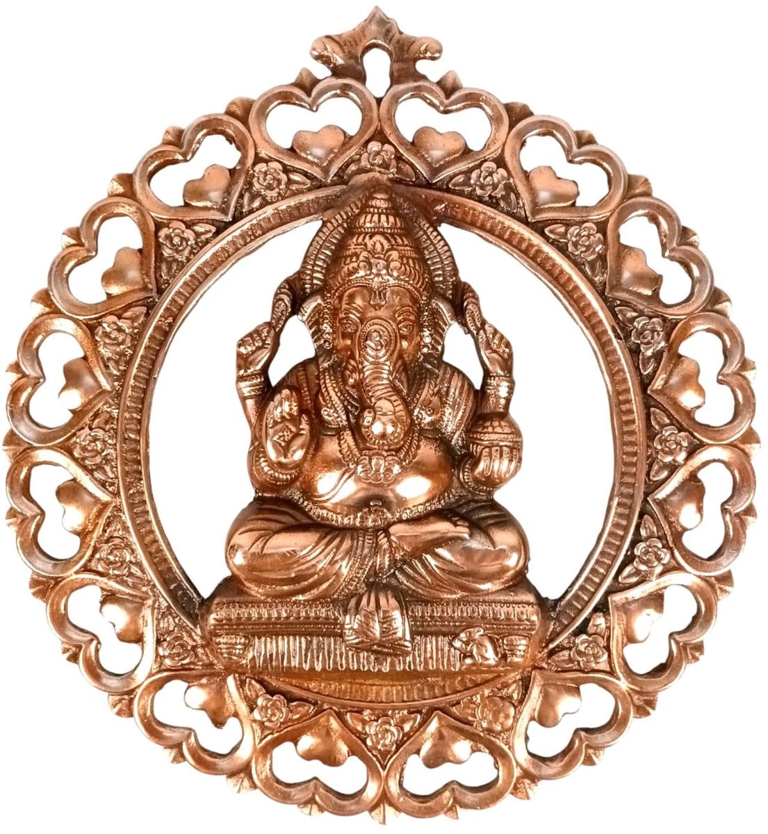 N3 Collecties Ganesha wanddecoratie van legering, 33 cm