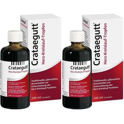 Crataegutt Herz-Kreislauf-Tropfen 2x 2x100 ml Flüssigkeit zum Einnehmen