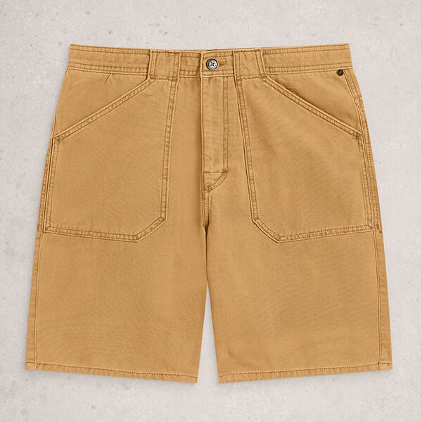 White Stuff Mens Crantock Utility Shorts Mid Tan