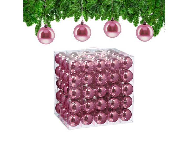 Relaxdays Kerstballen set van 100 glanzend