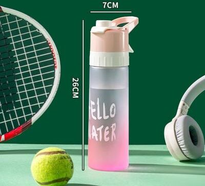 Market Central Spray Water Bottle For Sports And Outdoor Hydration pink