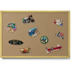 MAGNETTAFEL 60x40 cm Goldener Rahmen Dunkelgelb
