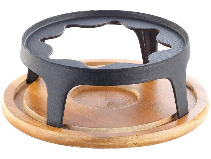 Untersetzer und Rechaud für Gusseisen-Fondue Ø24 cm