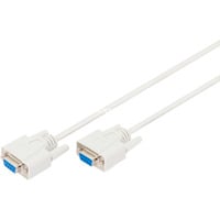Serielles Datatransfer Anschlusskabel, D-Sub9 (Buchse) > D-Sub9 (Buchse) beige, 2 Meter
