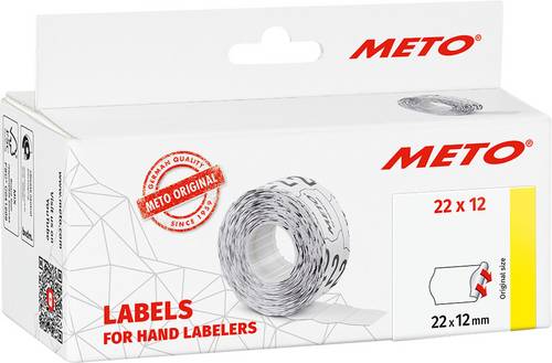 METO Preis-Etiketten 9506154 Wiederablösbar Etiketten-Breite: 22 mm Etiketten-Höhe: 12 mm Weiß 1 St.