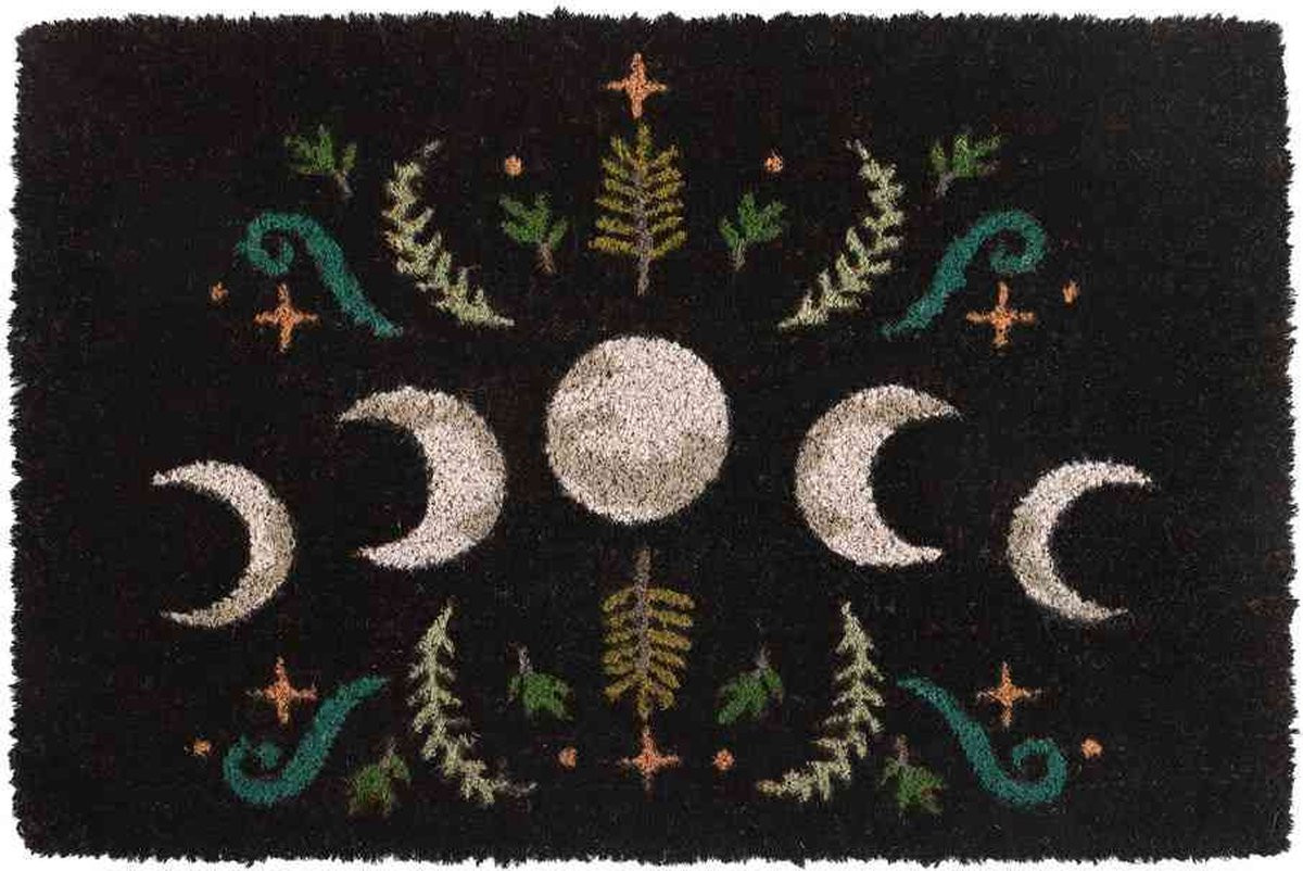 Something Different Black Dark Forest Moon Phase Deurmat - Multicolours