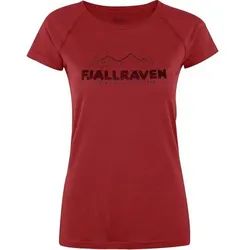 FJÄLLRÄVEN Fjällräven Damen Shirt Abisko Trail T-Shirt Print, Größe XXS in Rot Rot