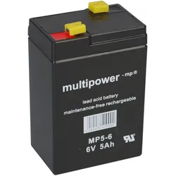 Multipower MP5-6 AGM Bleiakku 6V 5Ah – F4,8 mm