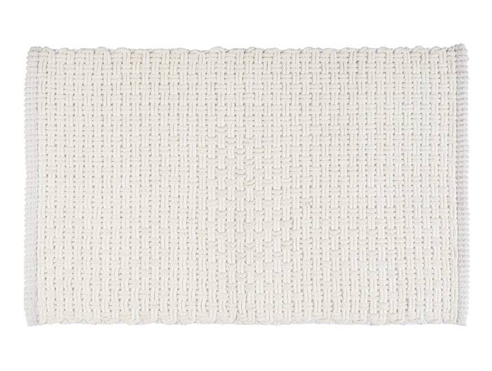 Badematte WENKO Ecoli , weiß, H:15mm, Materialmix, Badematten, Badematte, mit Flechtstruktur, stark saugfähig, fusselfrei